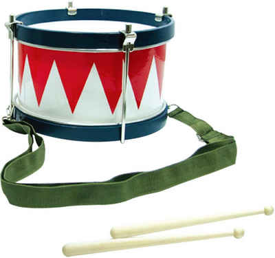 Clifton Spielzeug-Musikinstrument Kindertrommel blau/weiß/rot, mit Kinderlieder CD