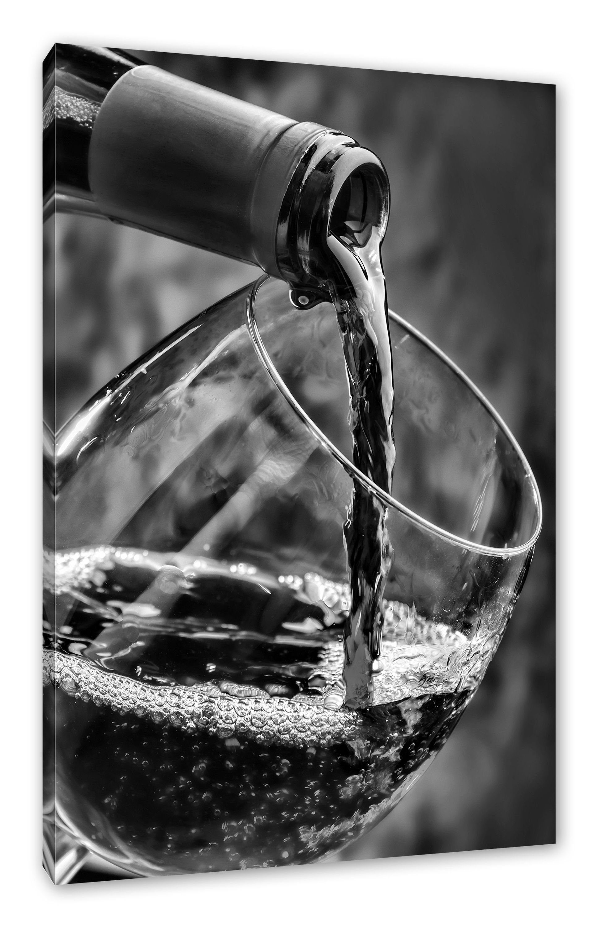 Pixxprint Leinwandbild Edler Rotwein, Edler Rotwein (1 St), Leinwandbild fertig bespannt, inkl. Zackenaufhänger