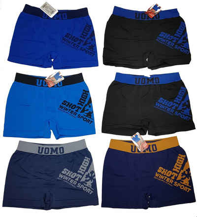 Hessis Boxershorts aus Baumwolle im 6er Pack mit Mehreren Farben, Unterhose, Boxer JB4159 (Packung, 6er Pack)