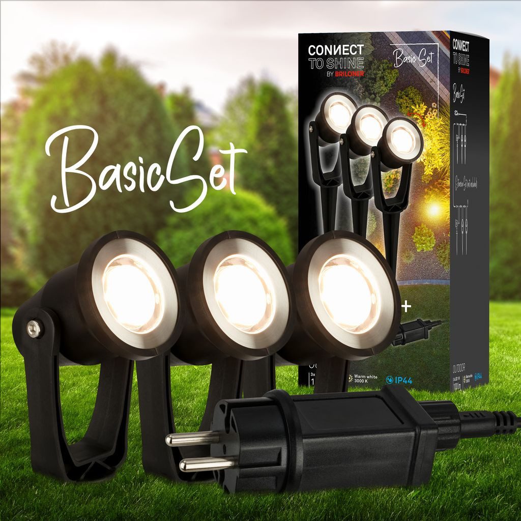 Briloner Leuchten Gartenstrahler 3918035, LED fest integriert, 2700K - Extra-Warmweiß