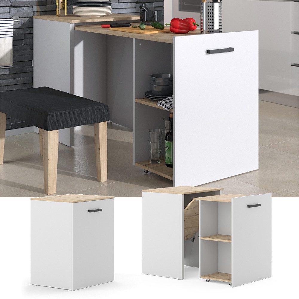 Vicco Esstisch Adam, Greige/Artisan-Eiche, 60 x günstig online kaufen