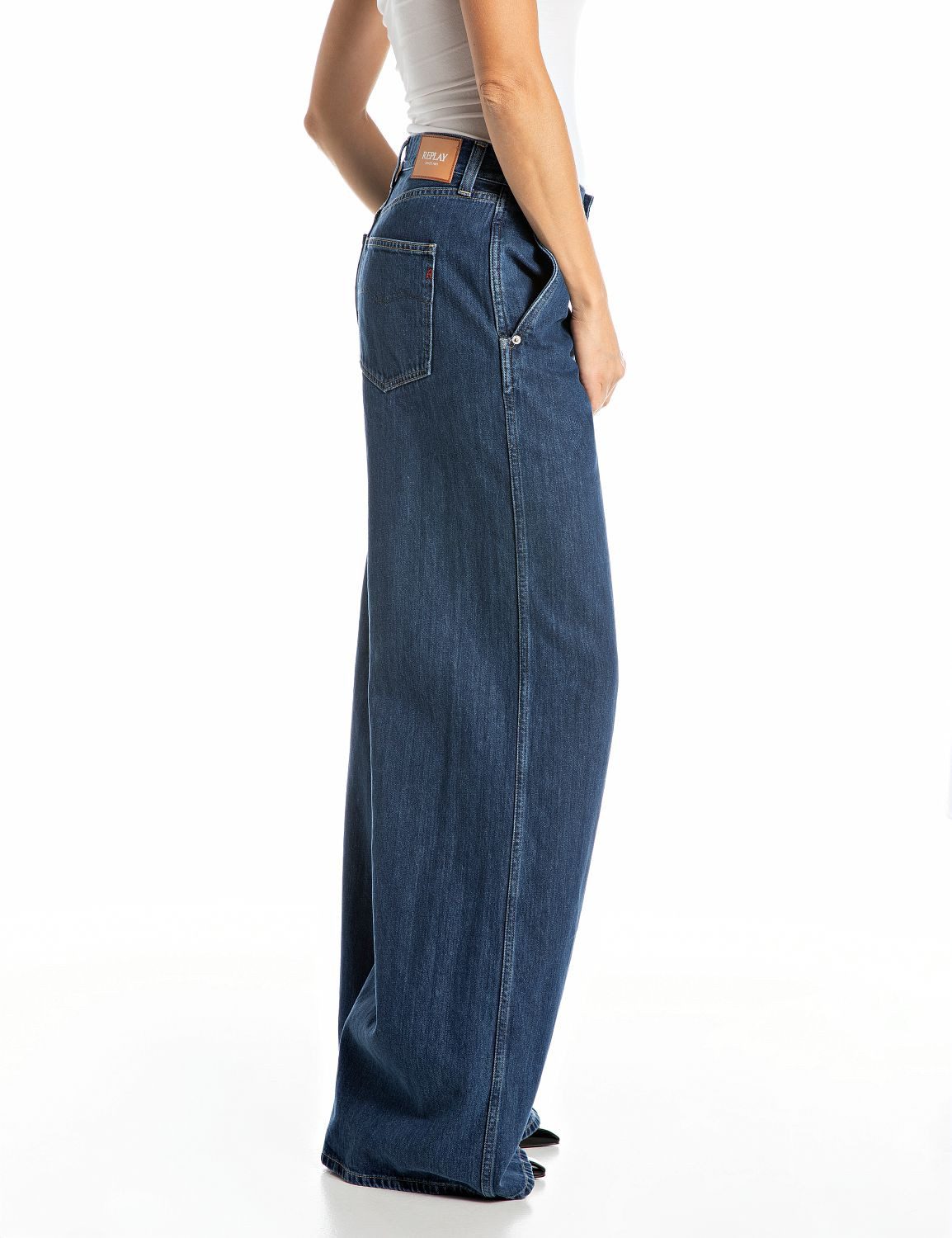 Replay Weite Jeans in Baumwollqualität – Bild 4 von 5