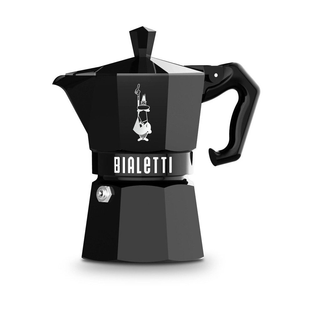 BIALETTI Espressokocher, Espressokocher, 0,13 l, Aluminium, schwarz