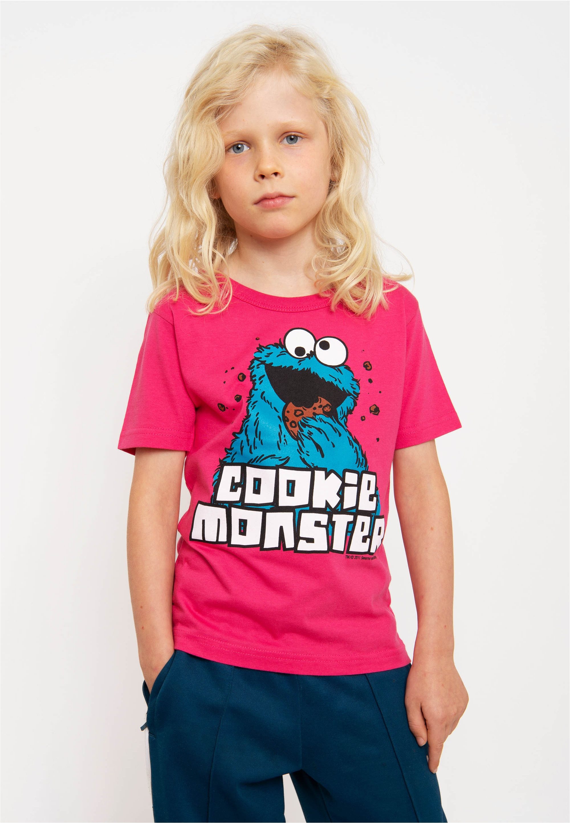 LOGOSHIRT T-Shirt Sesamstraße - Krümelmonster mit coolem Frontprint