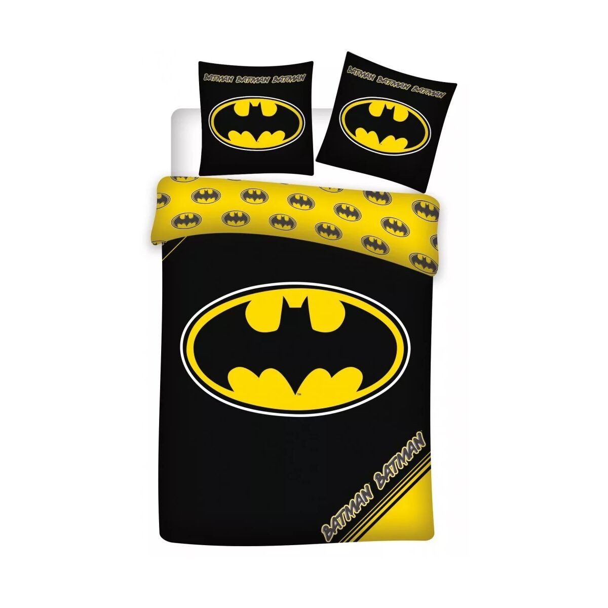 Batman Kinderbettwäsche Batman Bettwäsche-Set Logo 140×200cm, 70×90 cm