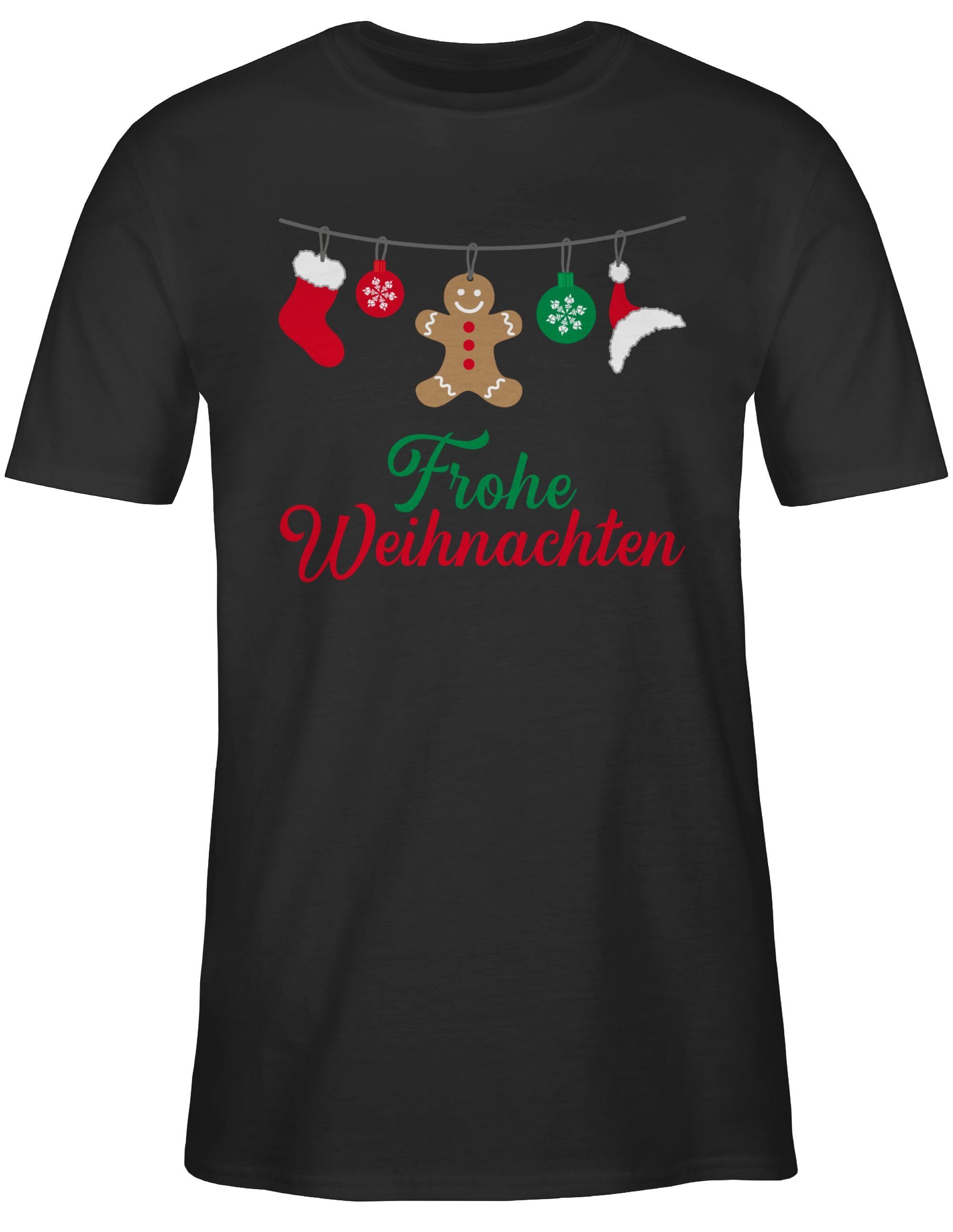 Schwarz Weihachten Shirtracer Weihnachten Kleidung T-Shirt Frohe 1