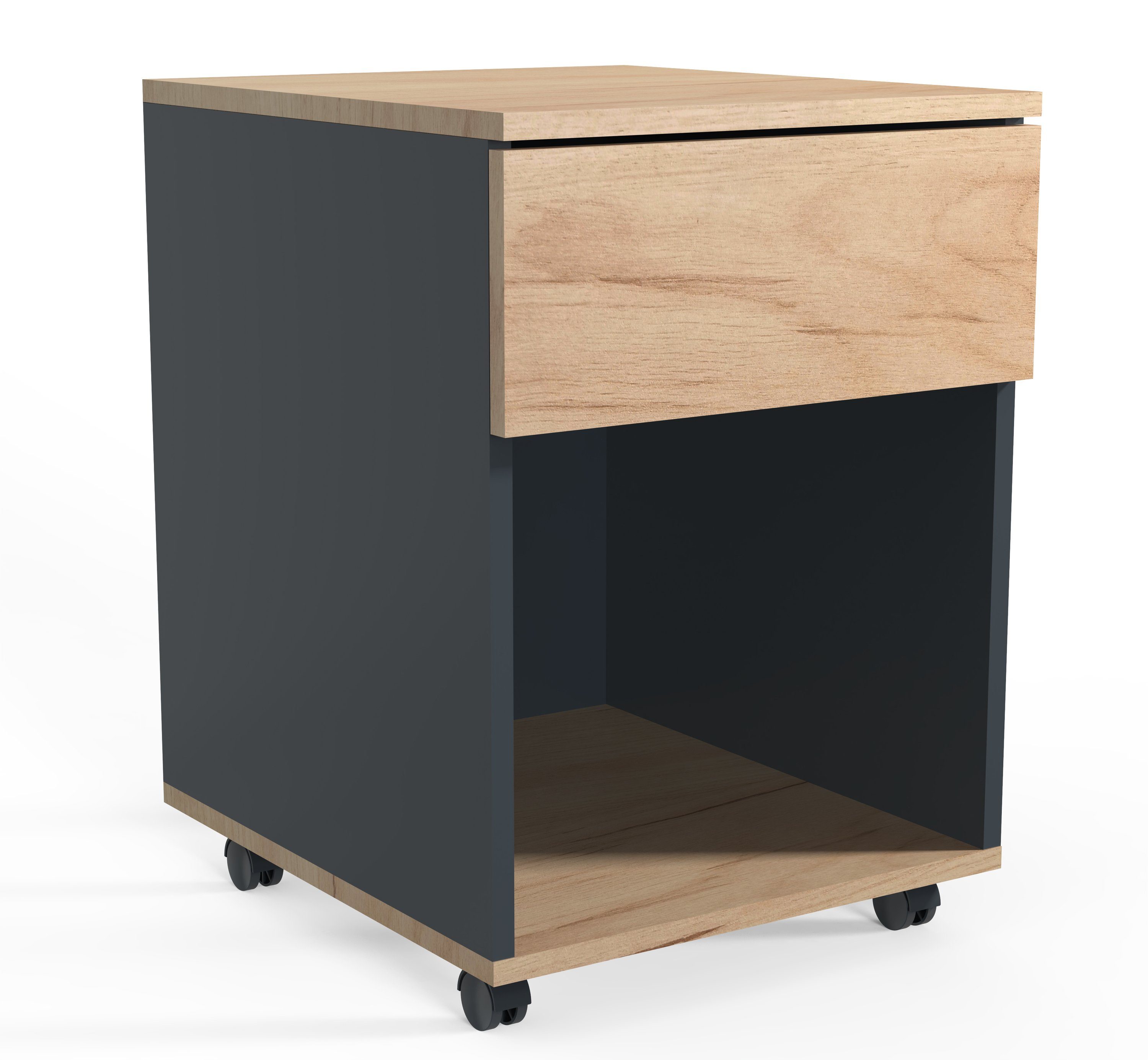 VCM Rollcontainer Büroschrank Dalosa H. 55 x B. 39 x T. 45 cm, Beistellcontainer mit Schubladen, Bürocontainer