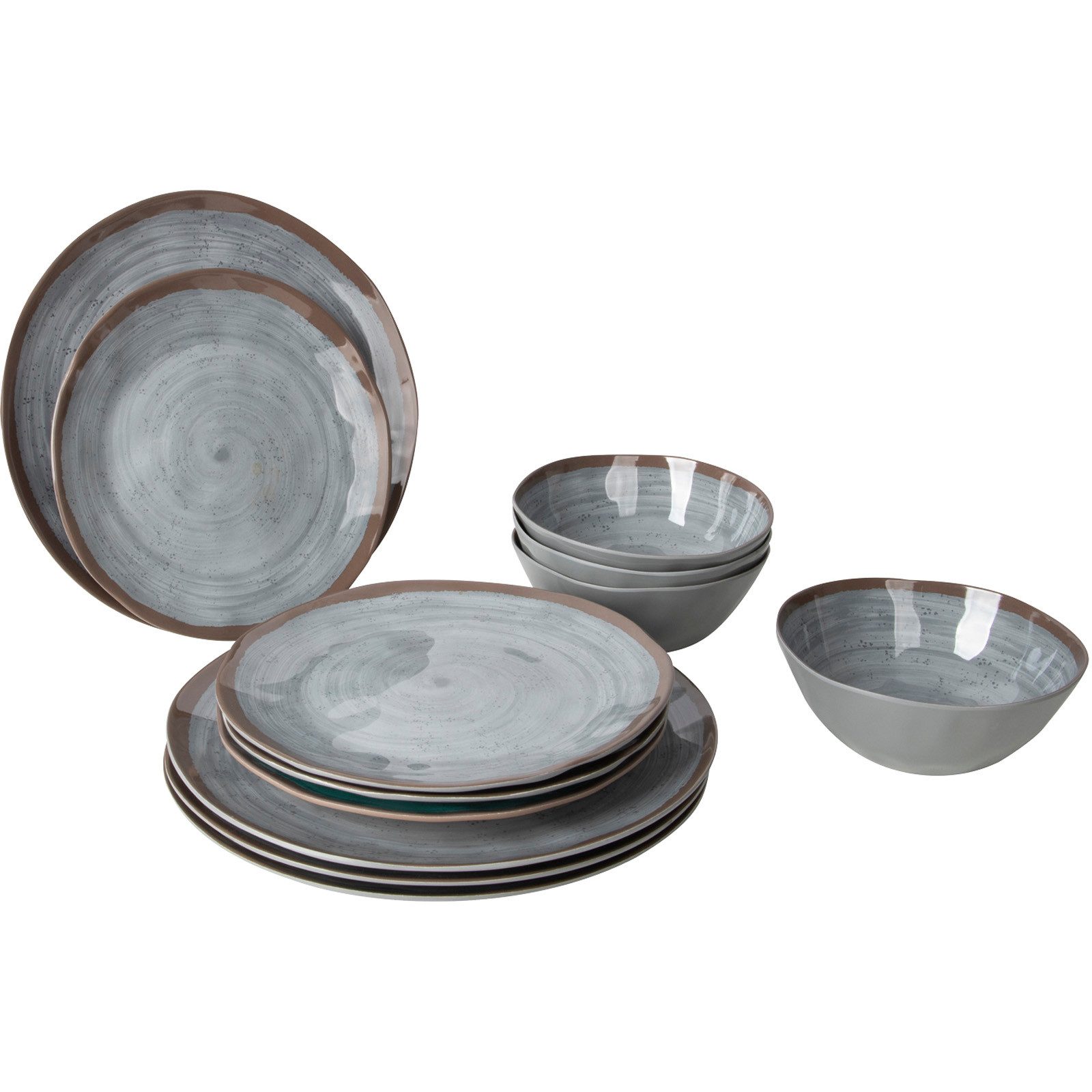 Bo-Camp Geschirr-Set Melamin Geschirr Set Halo Camping, 100% Melamin, Essgeschirr Reise Picknick Тарелки