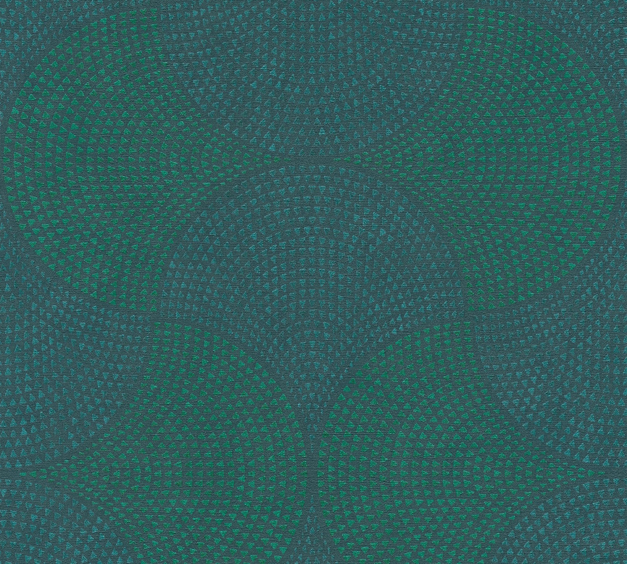 A.S. Création Vliestapete Deco Ethnomuster, Cuba, Geometrische Metallic Tapete blau/grün/metallic Art Tapete