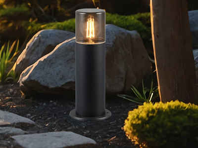 meineWunschleuchte LED Sockelleuchte, LED wechselbar, Warmweiß, außen Garten Weg-Beleuchtung Ideen Wegeleuchte Aussenlicht, Höhe 30cm