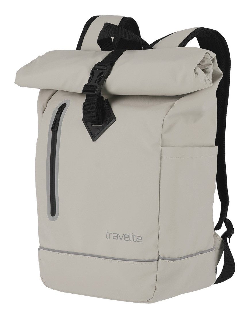 travelite Freizeitrucksack BASICS Roll-Up Rucksack aus Plane, mit variablem Roll-Up-Verschluss