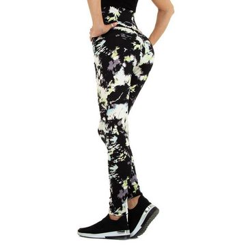 Ital-Design Leggings Damen Freizeit Camouflage Stretch Klassische Leggings in Grün