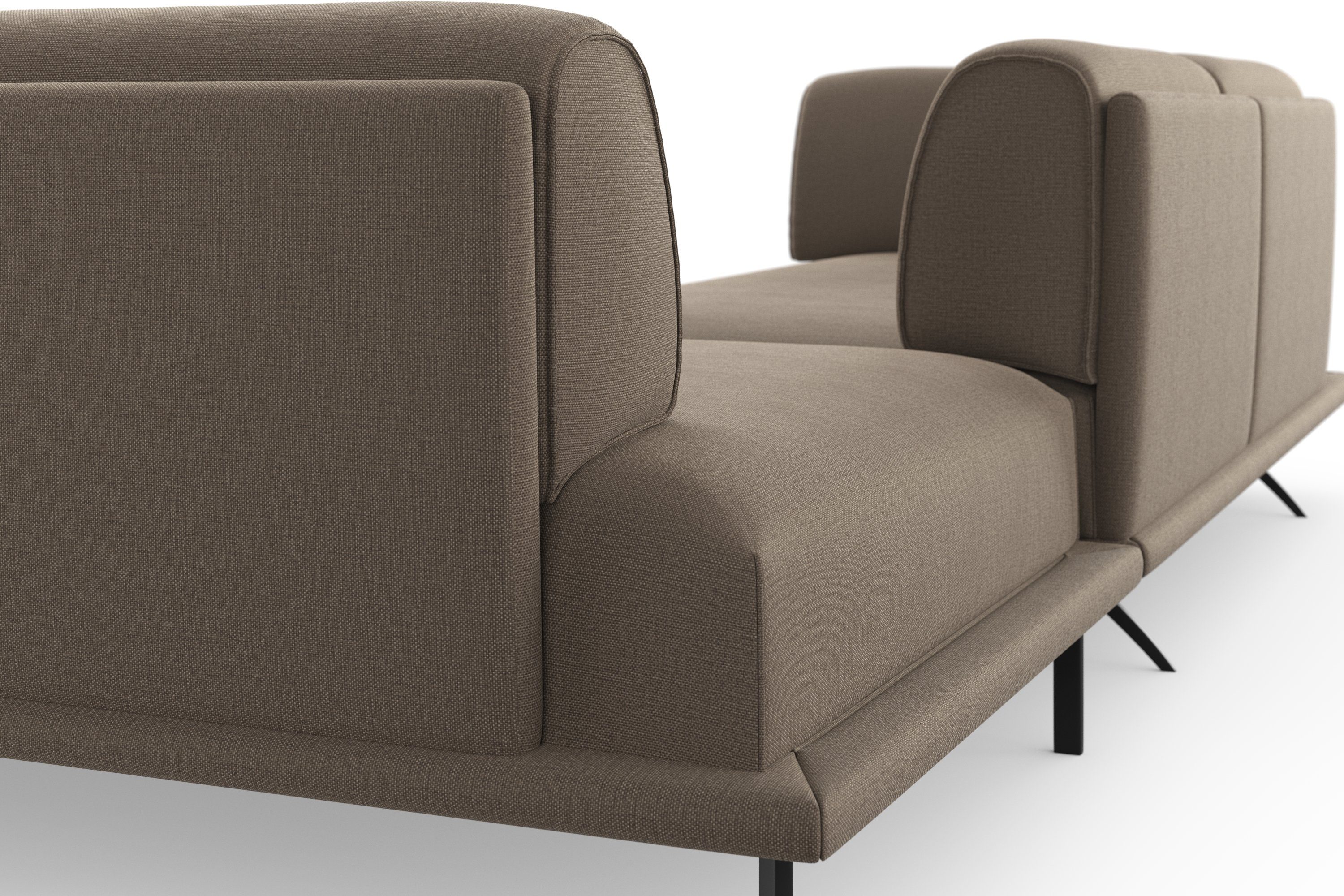 machalke® Ecksofa benito, bezogenem mit Sockel