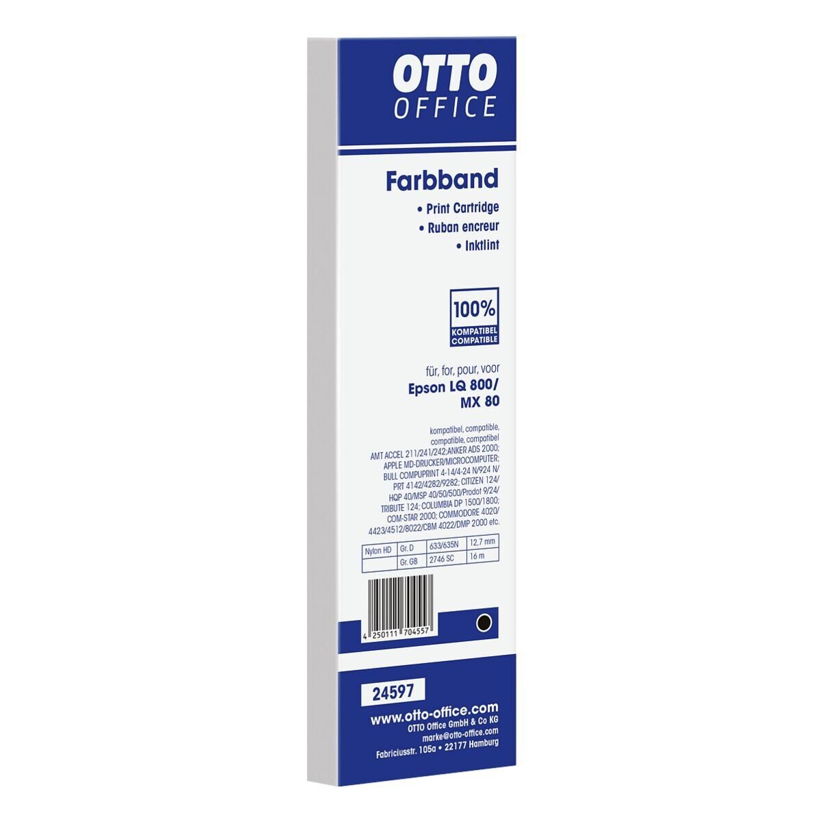Otto Office Druckerband LQ 800 / MX 80, Farbband für Tischrechner, Gruppe 633, schwarz