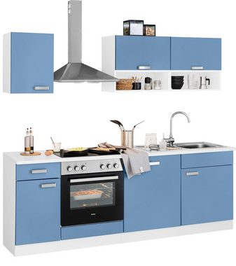 wiho Küchen Küchenzeile Husum, mit E-Geräten, Breite 220 cm