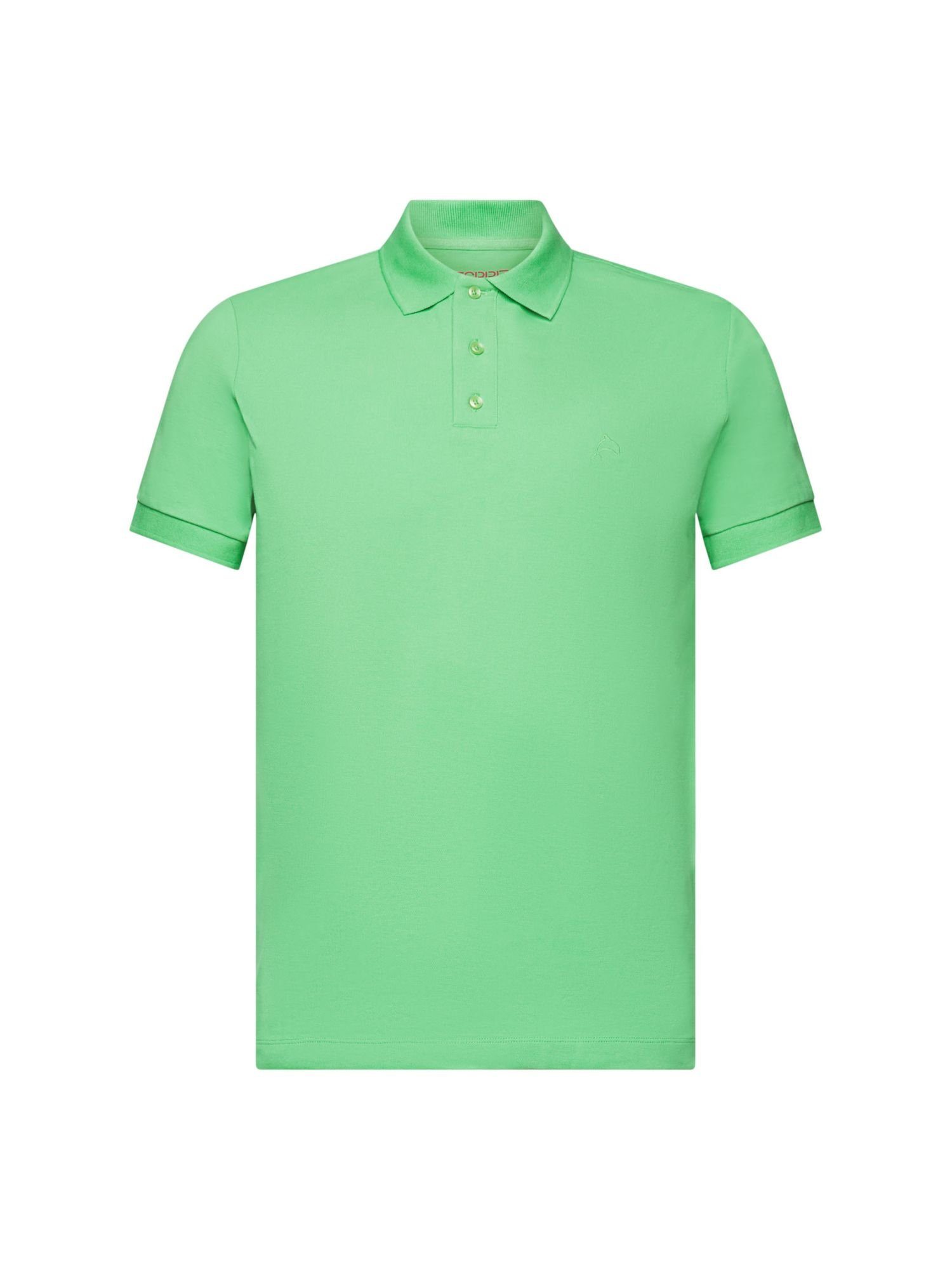esprit sports T-Shirt Charakteristisches Piqué-Poloshirt (1-tlg) GREEN