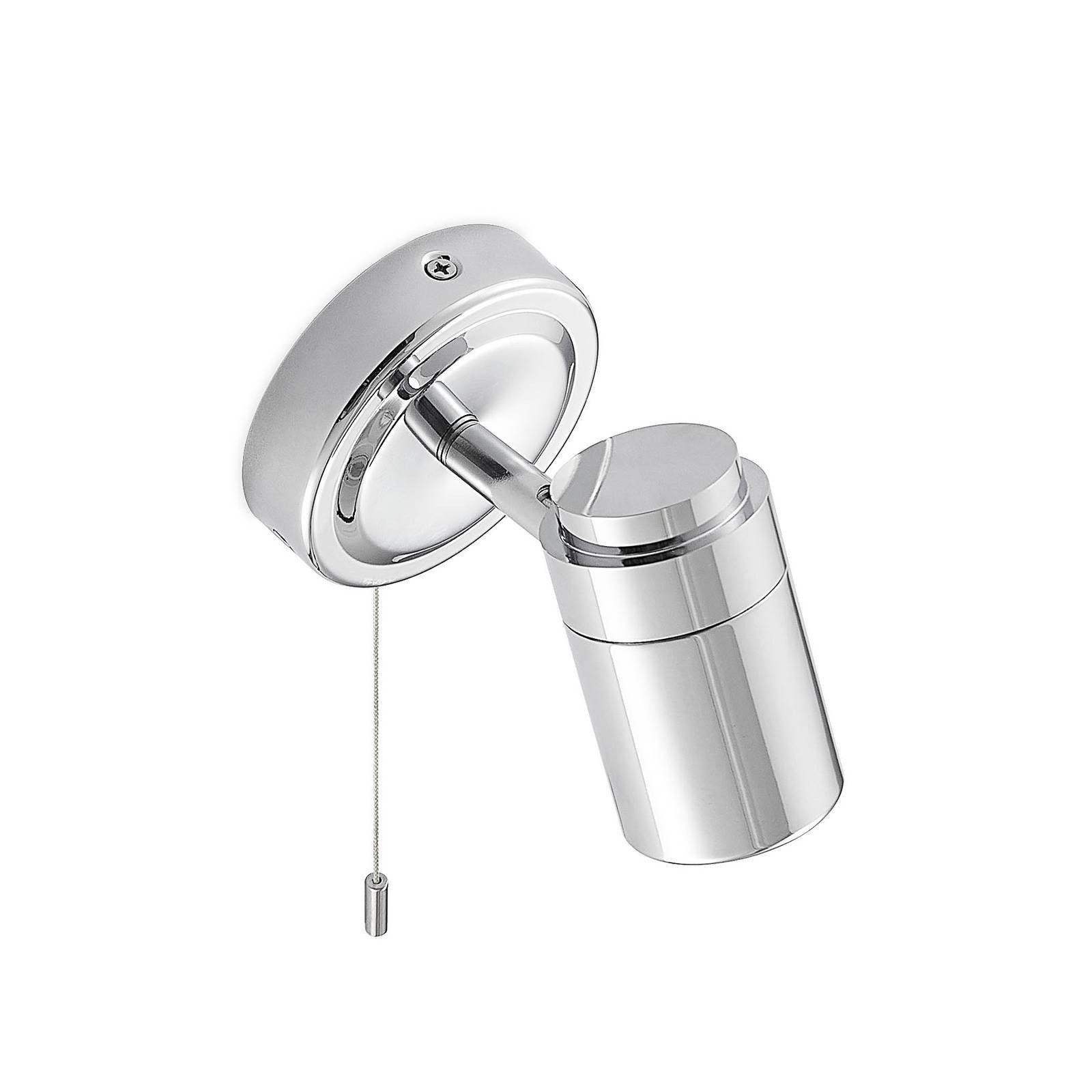 Lindby Wandleuchte Remilan, LED, Metall, Chrom IP44, 1 x 10 W LED