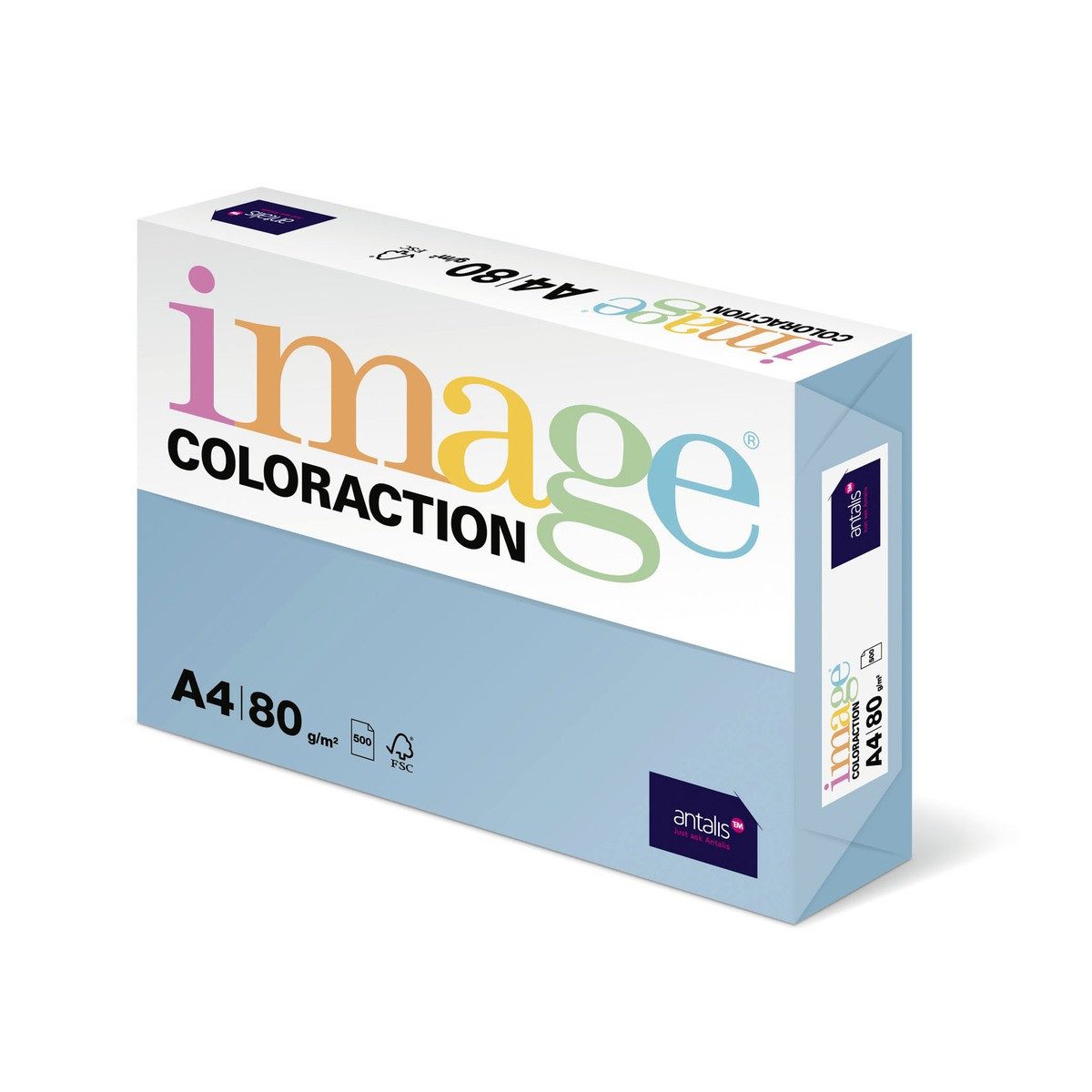 ANTALIS Kopierpapier Kopierpapier image COLORACTION 80g/m² eisblau DIN A4 500 Blatt