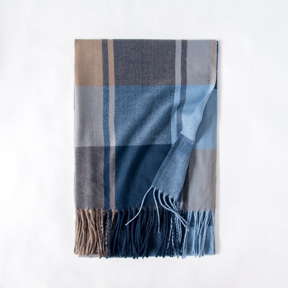 SOTOR Schal, verdickt lässig x 65cm Winterschal Elegantes Schal Gittermuster, warm Halstuch Mode 180cm. weiblich