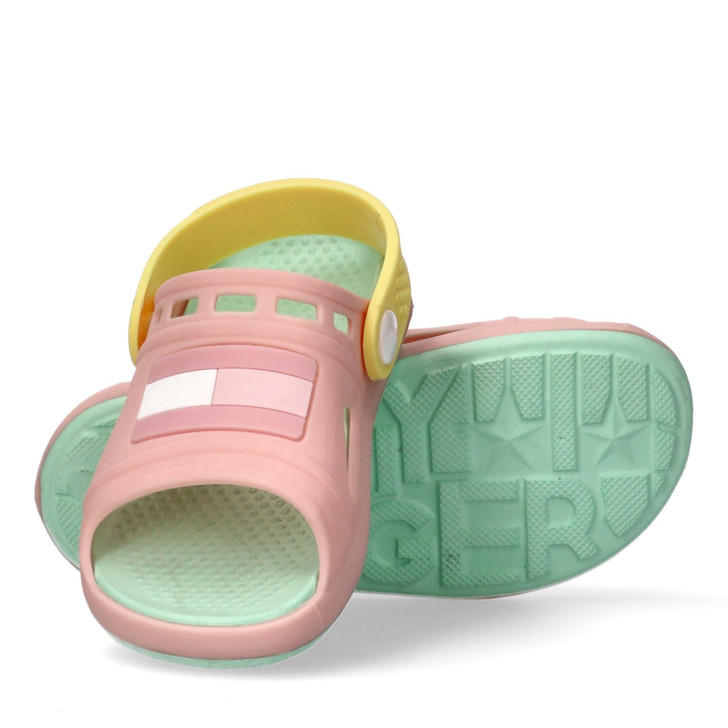 Tommy Hilfiger Badesandale Badeschuh, Clog mit schwenkbarem Riemchen