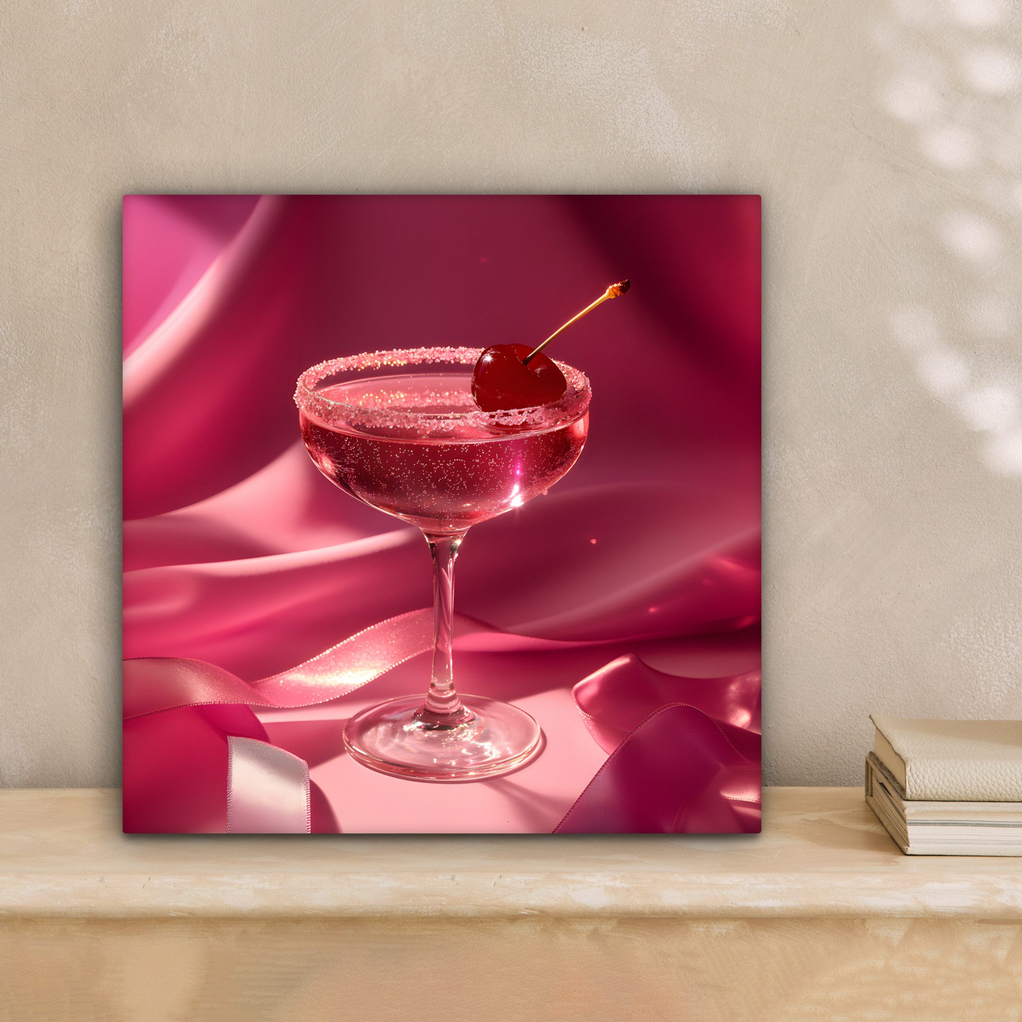 OneMillionCanvasses® Leinwandbild Cocktail - Rosa - günstig online kaufen