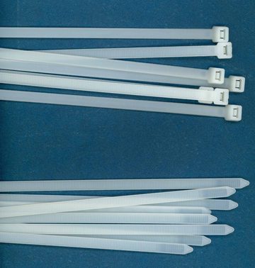 Sarcia.eu Kabelbinder Polyamid-Kabelbinder, 370x4,8 mm, weiß 100 Stück