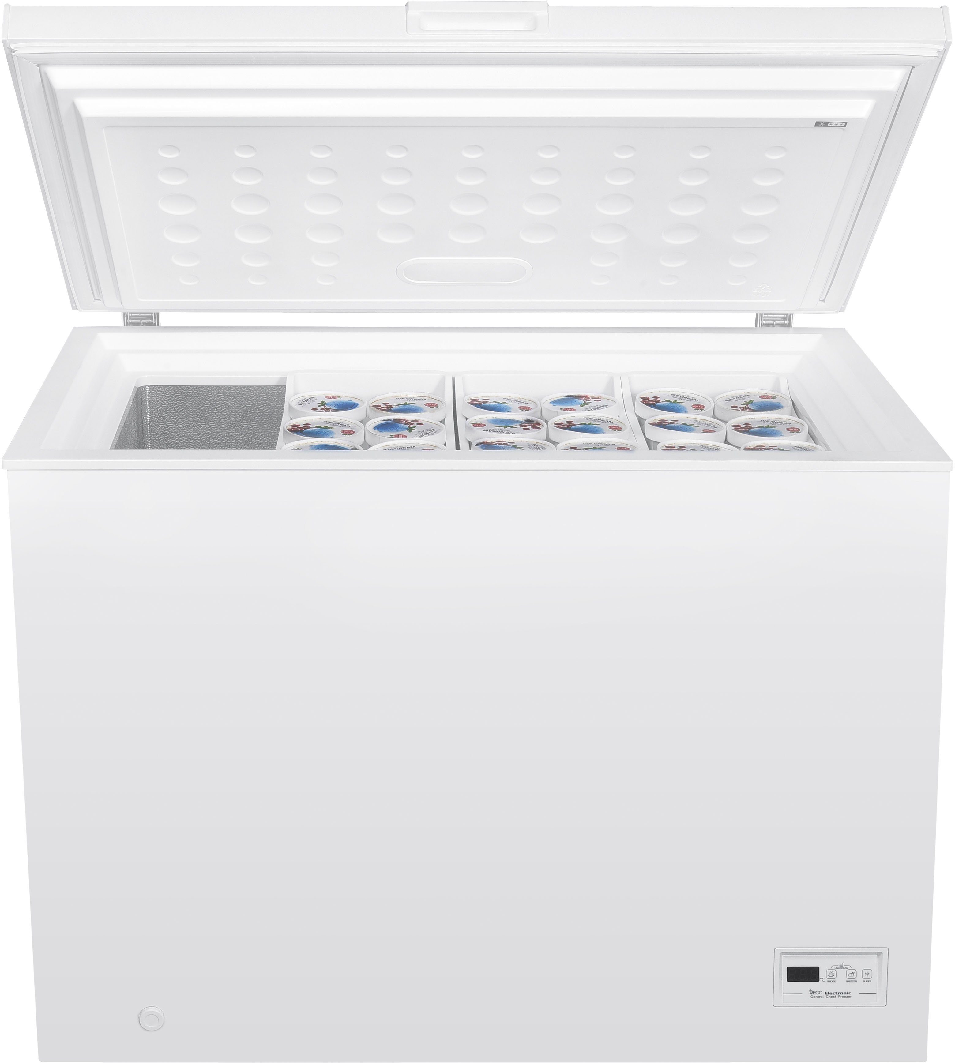 Hanseatic Gefriertruhe HGT85102CE, 102,6 cm breit, 198 l, Schnellgefrierfunktion, Umschalten zwischen Kühlen und Gefrieren