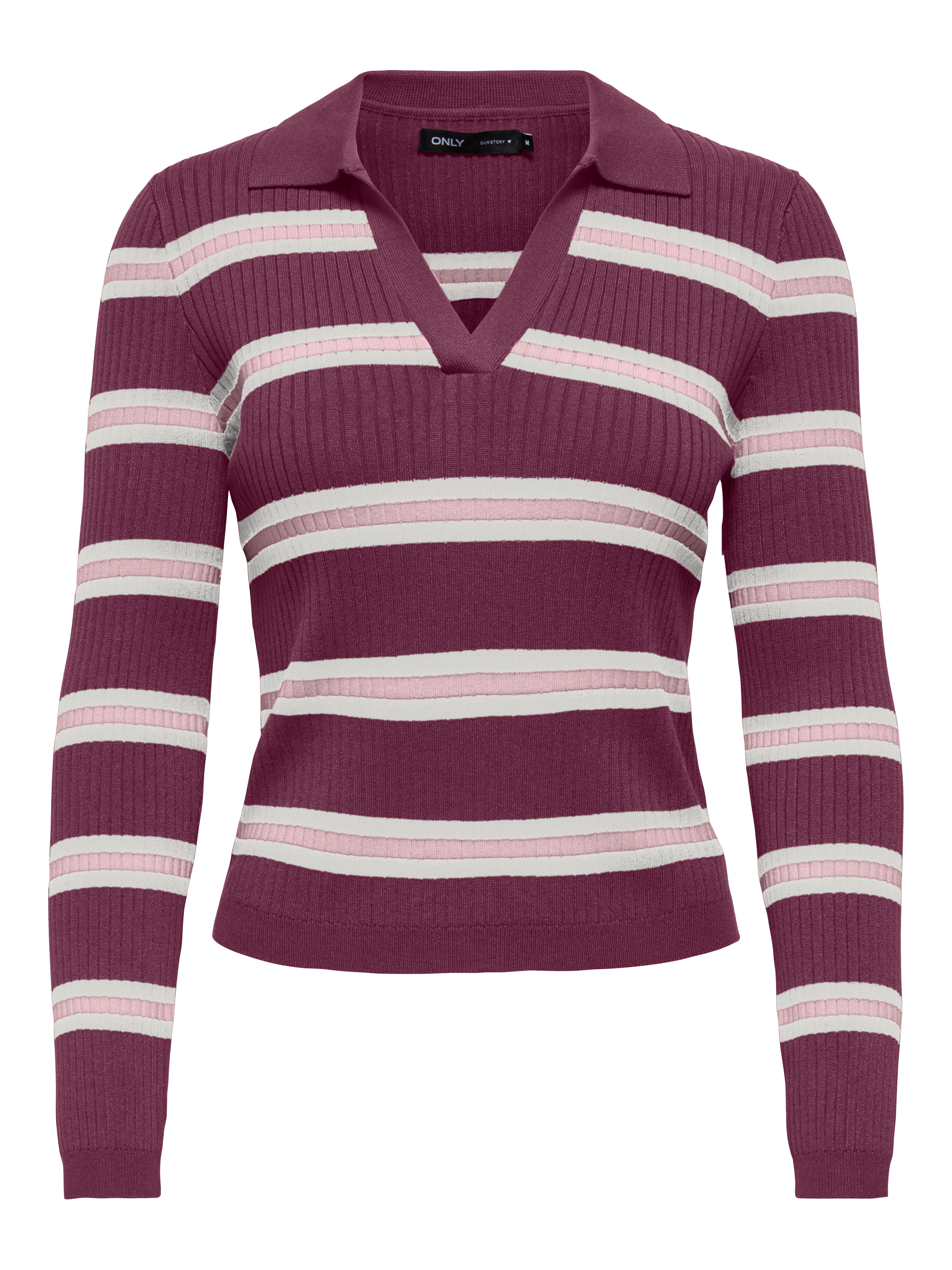 ONLY Polokragenpullover ONLKAYA LIFE LS STRIPE POLO NOOS KNT günstig online kaufen