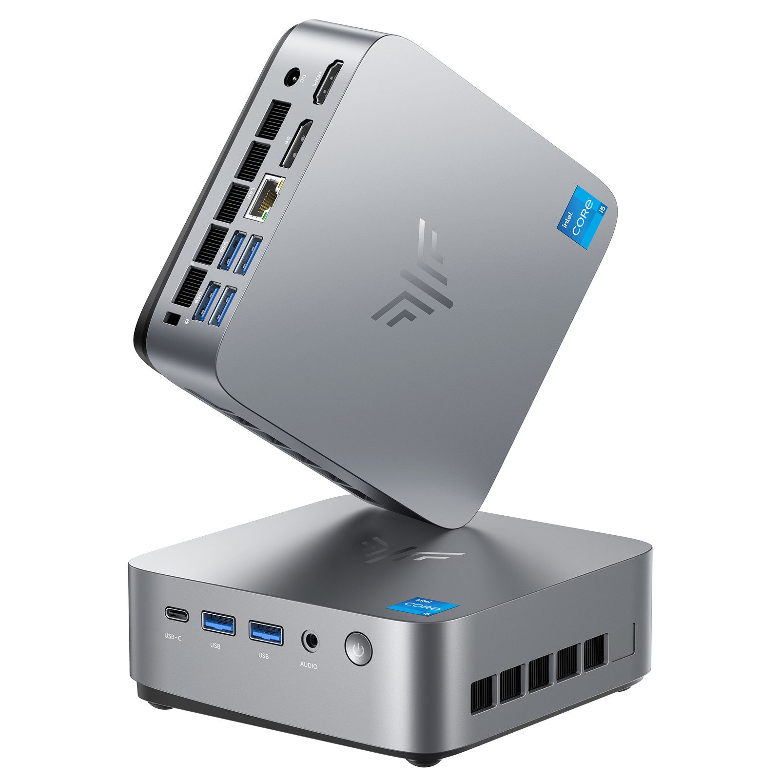 NiPoGi P3 Intel Core i5-12500H, 24GB RAM 1TB SSD, Triple-4K-Display, RJ45 LAN Mini-PC (Intel CORE i5-12500H, Intel Iris Xe Graphics eligible, 24GB LPDDR5 GB RAM, 1024 GB SSD, bis zu 4,5 GHz, Intel Iris Xe Graphics,Büro, Zuhause, Geschäftlich)