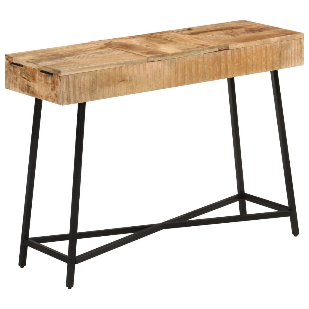 vidaXL Schminktisch Schminktisch 105x35x75 cm Raues Massivholz und Eisen