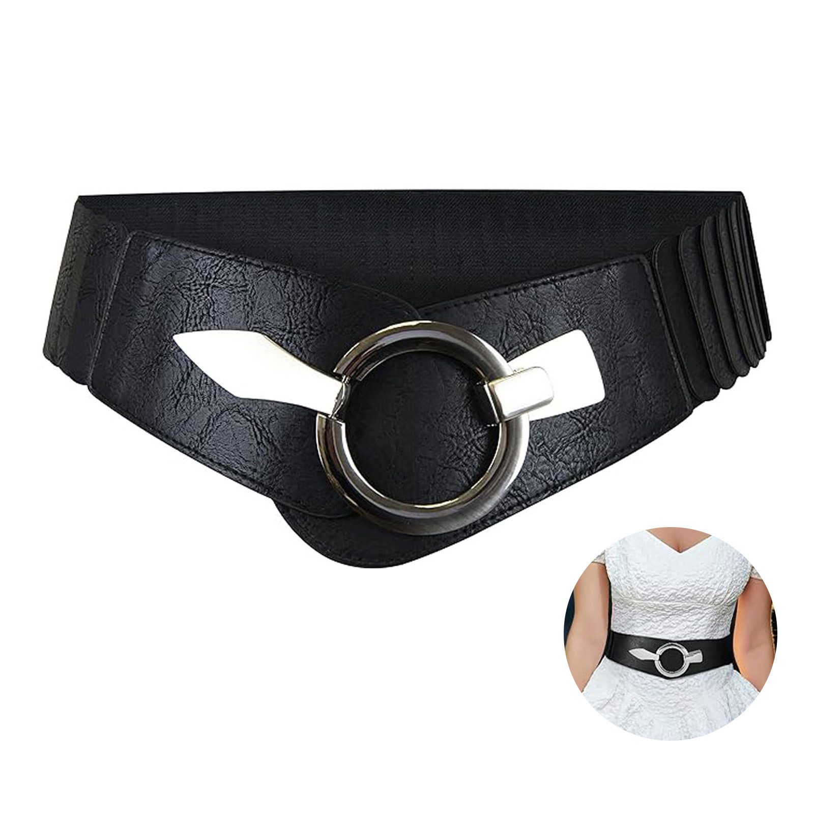 MODFU Taillengürtel Damen Obi Gürtel elastisch breit Bindegürtel Hüftgürtel günstig online kaufen