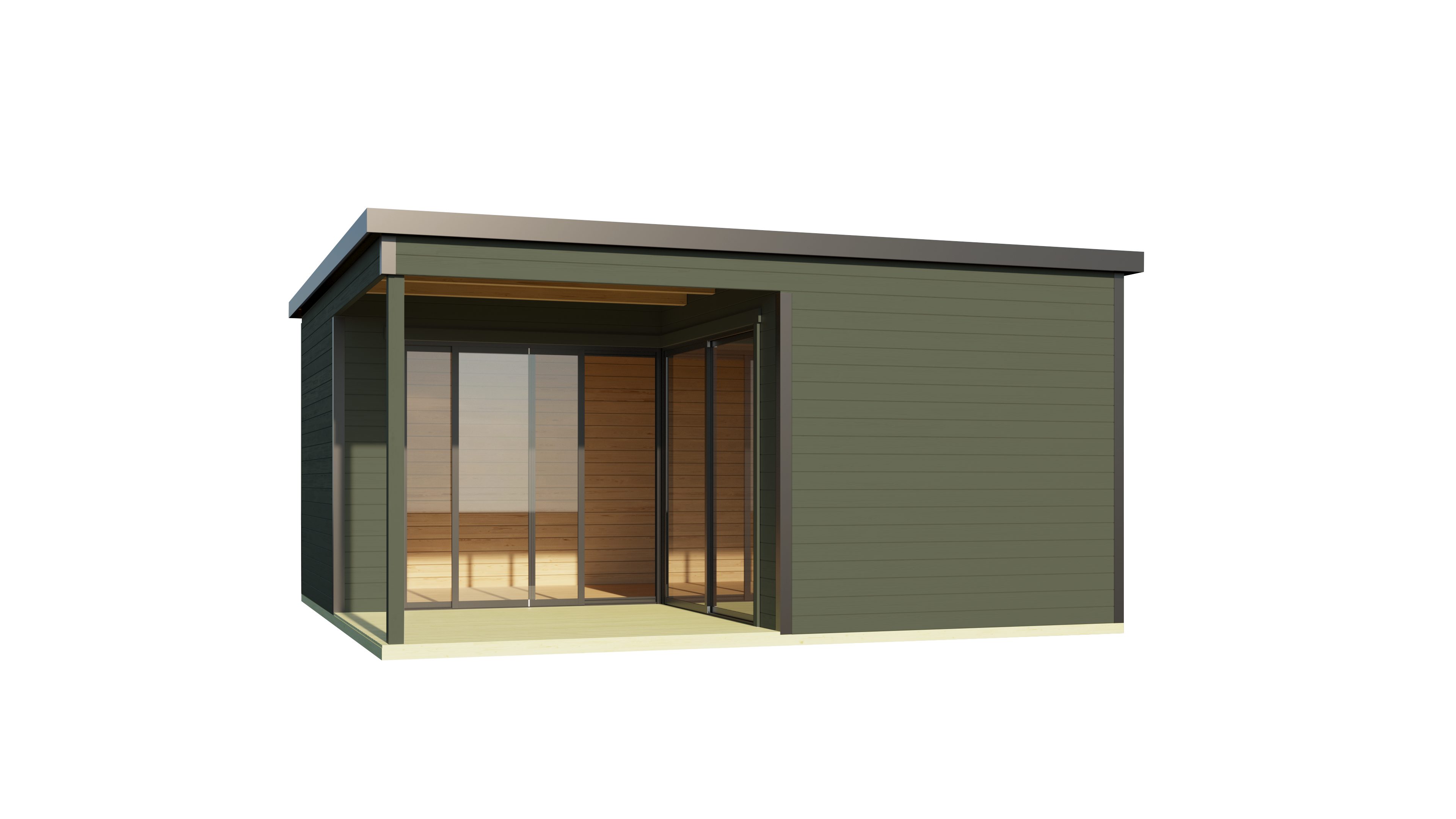 LASITA MAJA Gartenhaus DOMEO 6 LOGGIA, BxT: 519,6x519,6 cm, (Set), in verschiedenen Farben, mit Überdachung