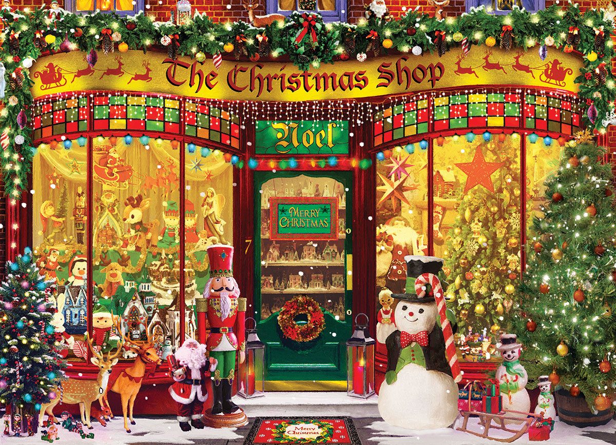 Puzzle 1000 Teile Puzzle - Puzzle - Der wunderbare Weihnachtsladen, Puzzlet günstig online kaufen