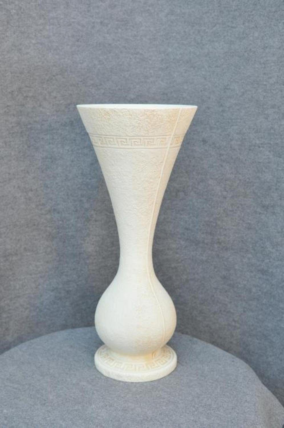 JVmoebel Skulptur XXL Big Vase Design Medusa Antik Stil Blumen Vasen Pokal Deko 0891 Weiß