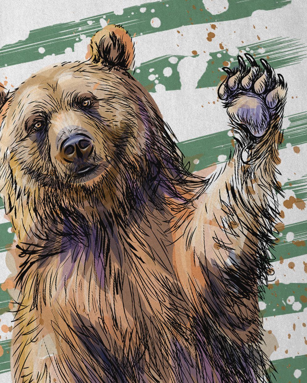 style3 T-Shirt Einsamer Bär rudel wald wildnis forst günstig online kaufen