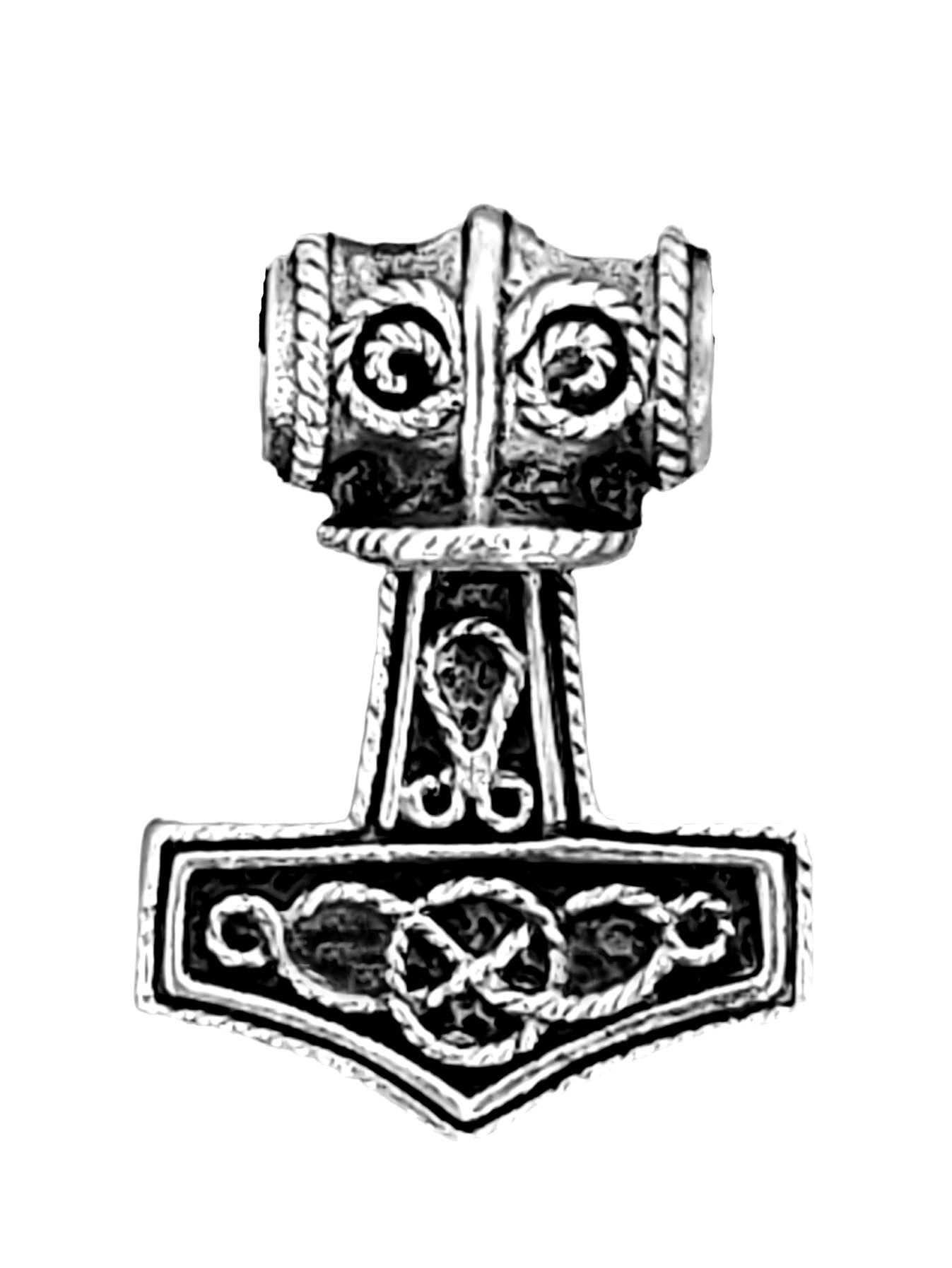 Kettenanhänger Thorshammer Anhänger 925 Silber Thors Thor Hammer Thorhammer