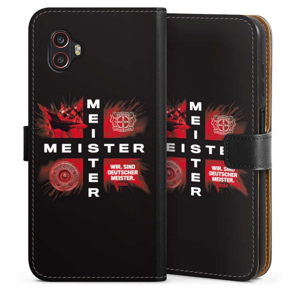 DeinDesign Handyhülle Bayer 04 Leverkusen Meister Offizielles Lizenzprodukt, Samsung Galaxy XCover 6 Pro Hülle Handy Flip Case Wallet Cover