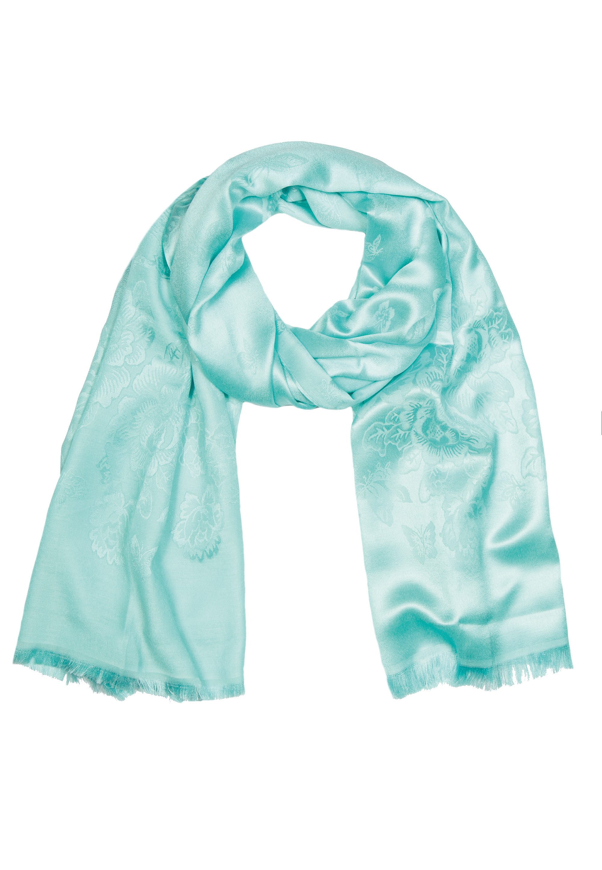 Cassandra Accessoires Schal Schultertuch "Butterfly", mit edler Optik, Schmetterlingsmuster, Blumenmuster