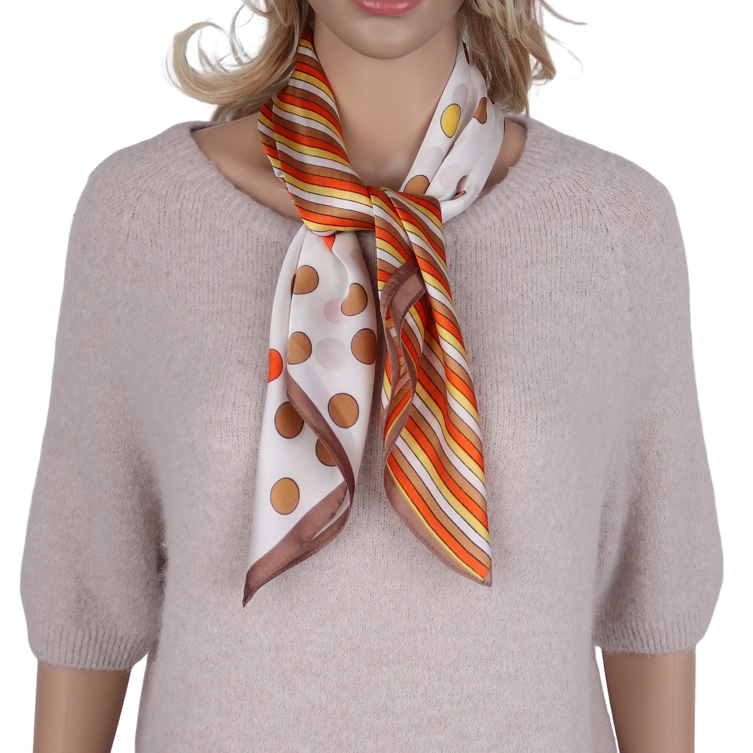 MIRROSI Nickituch Vierecktuch ca. 70x70cm wunderschöne Mustern, Damen Halstuch ideal für Frühling, Sommer oder Herbst