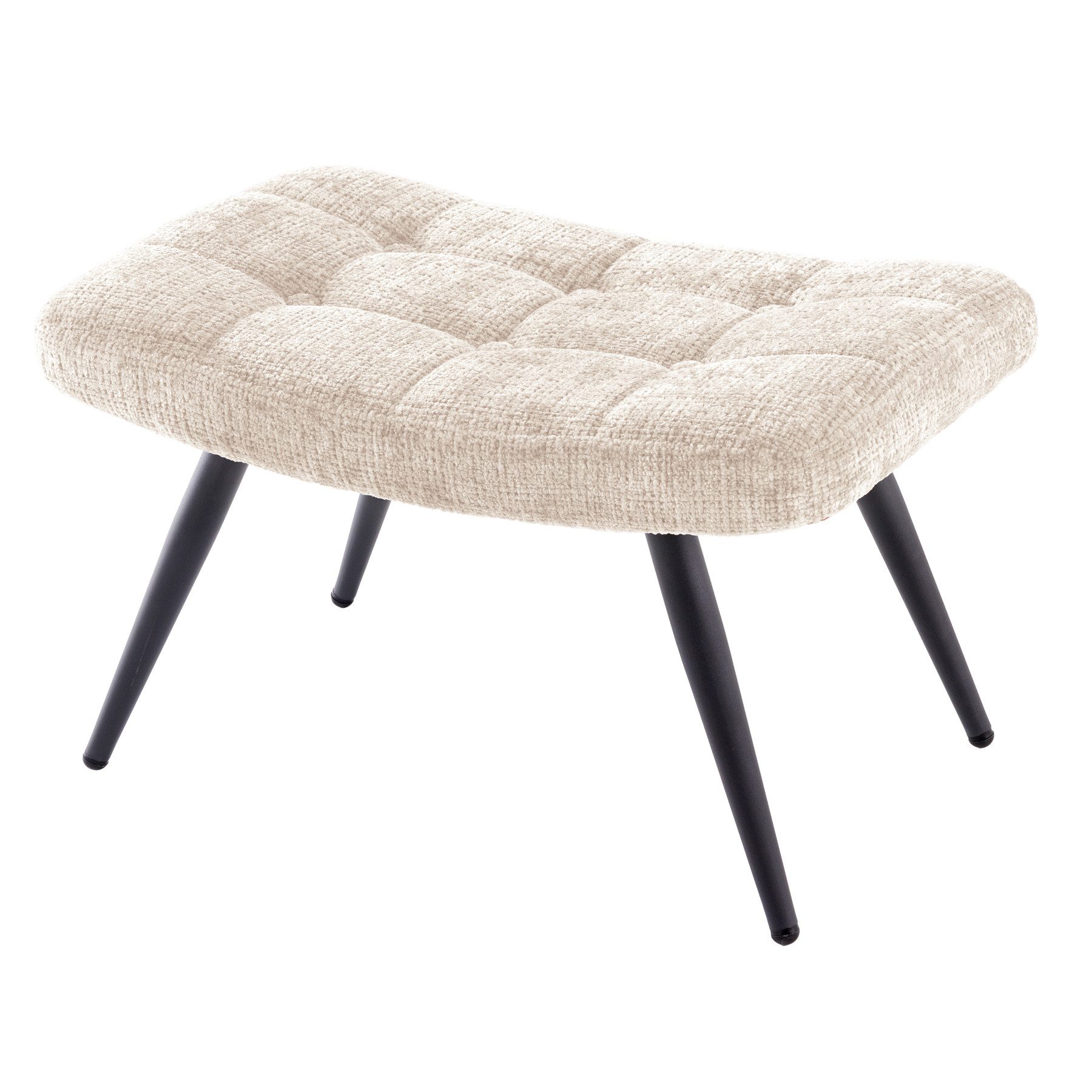 riess-ambiente Fußhocker SCANDINAVIA champagner / schwarz - Chenille, Metal günstig online kaufen