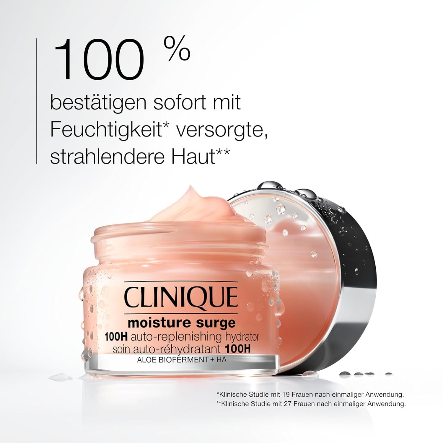 CLINIQUE Tagescreme Moisture Surge 100H Auto-Replenishing Hydrator mit Hyaluronsäure & Aloe Vera, Intensive Feuchtigkeitspflege für alle Hauttypen