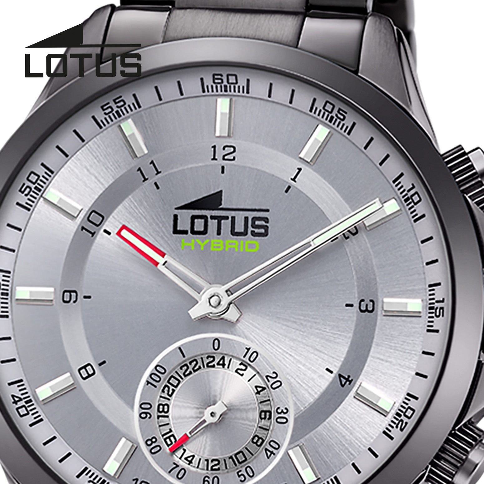 Lotus Chronograph Lotus Herrenuhr Edelstahl grau Lotus, (Chronograph), Herren Armbanduhr rund, groß (ca. 43mm), Edelstahl