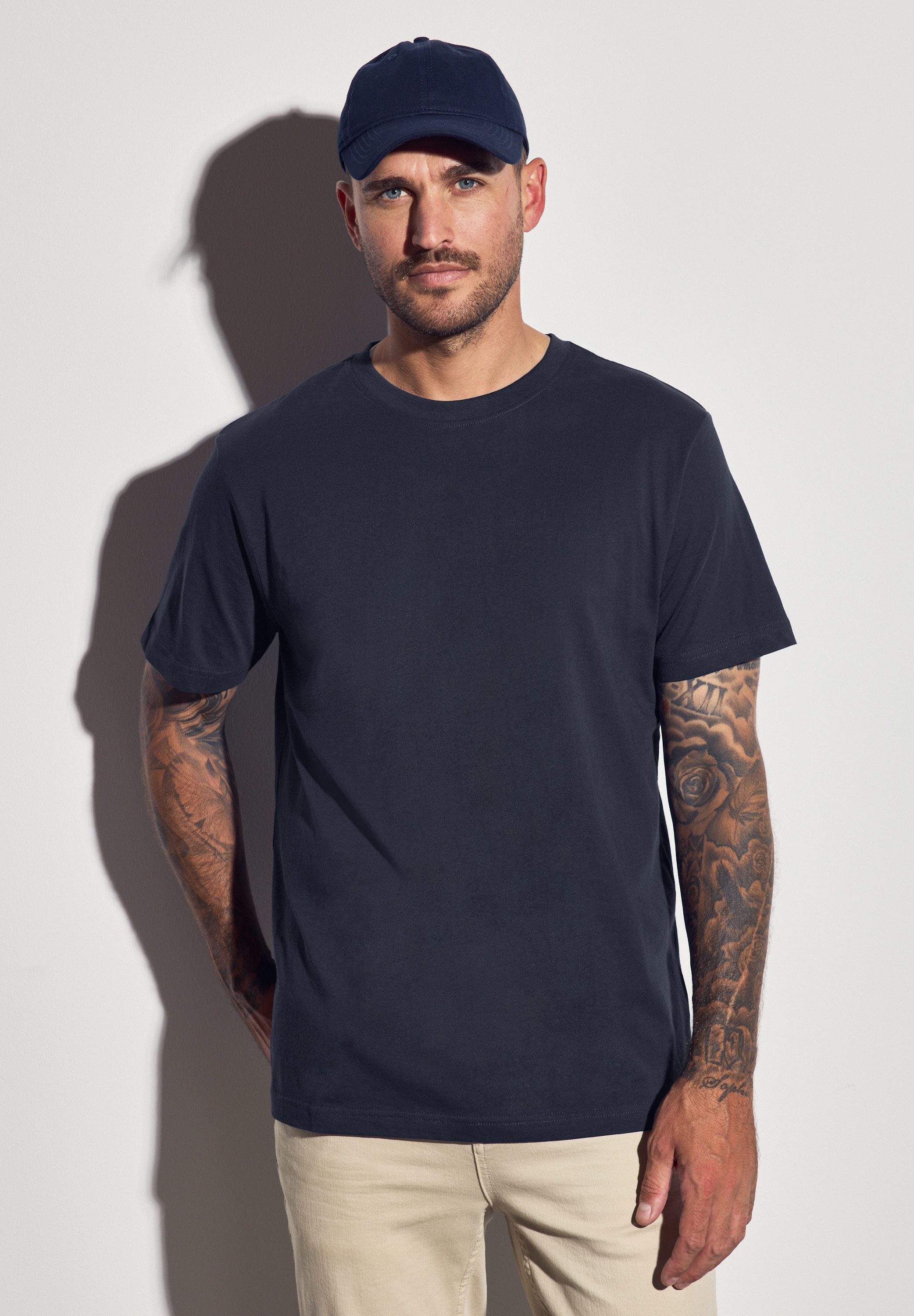 STREET ONE MEN T-Shirt aus reiner Baumwolle