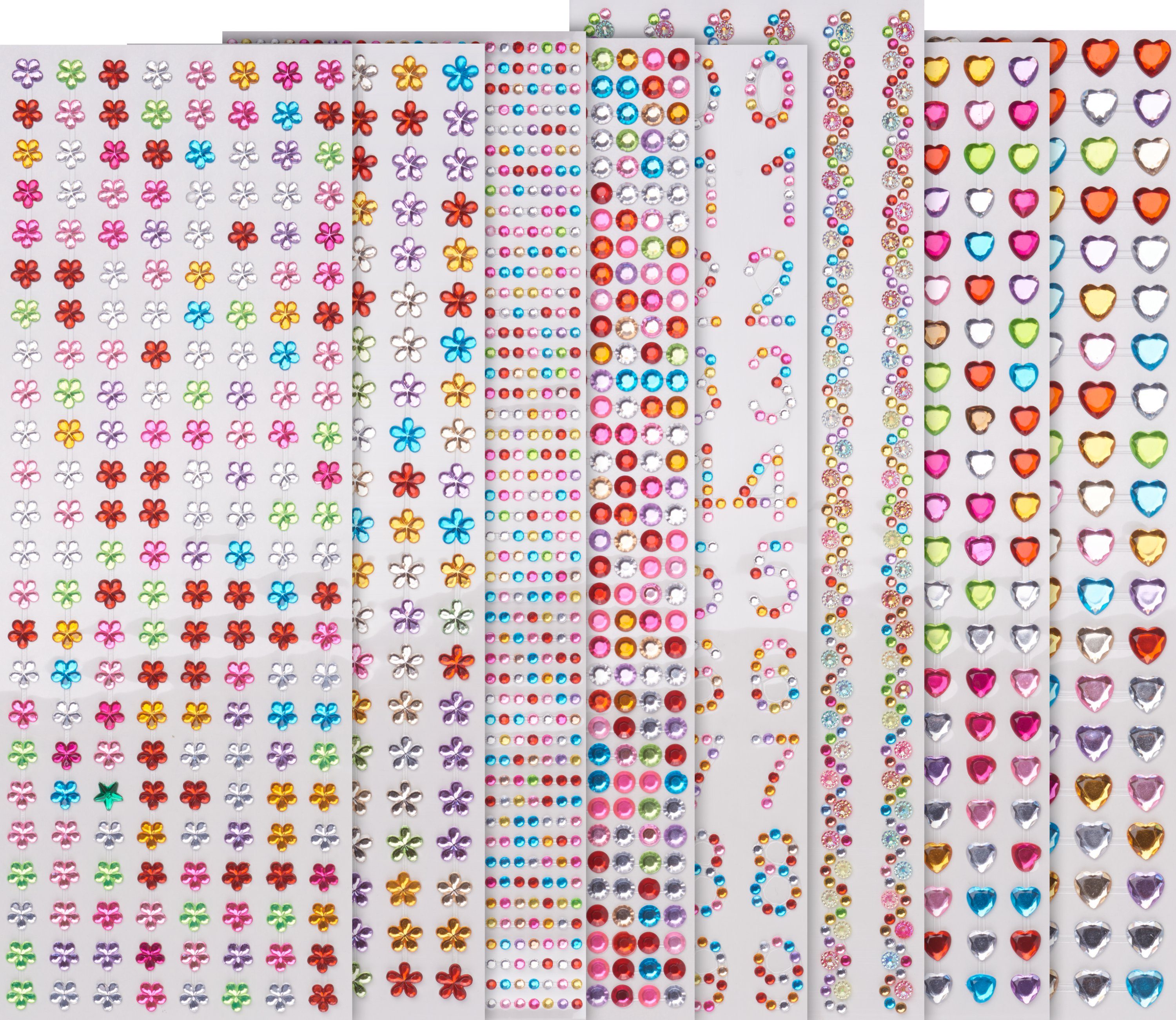 VBS XXL Schmuckset Karten Strass-Stein-Sticker, bunt gemixt günstig online kaufen