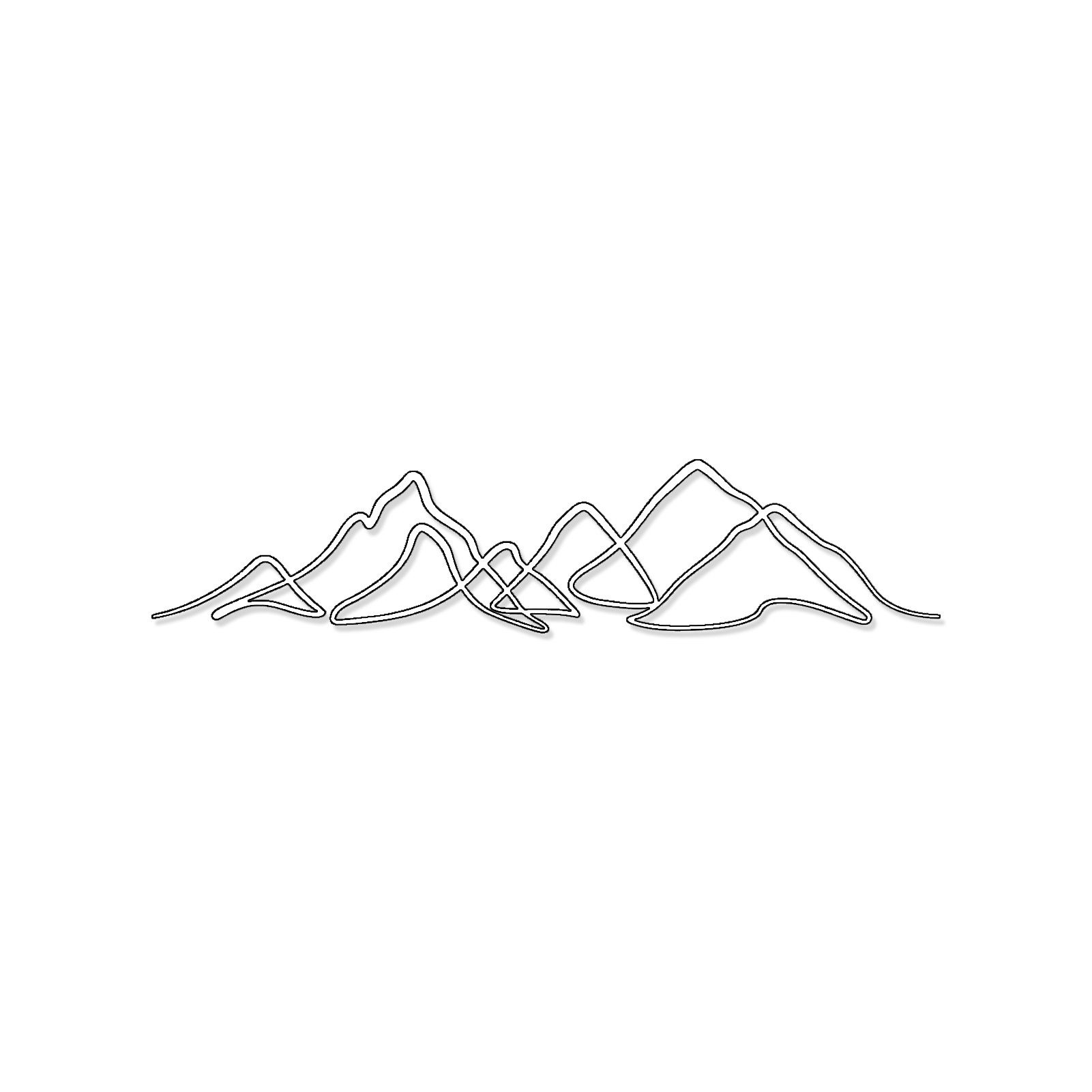 Jumpeak Wanddekoobjekt Wanddekoration mit Bergmotiv, minimalistisch, Linienkunst,nordisches, Metall, 4 Farben, 5Größen, Wanddekoration für das Wohnzimmer,Schlicht