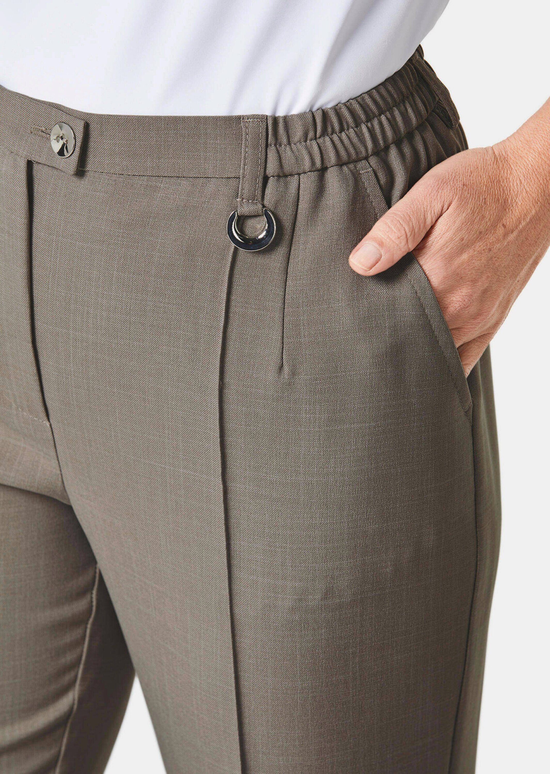 GOLDNER Stoffhose Knitterarme Hose Anna mit SilverFresh-Ausrüstung