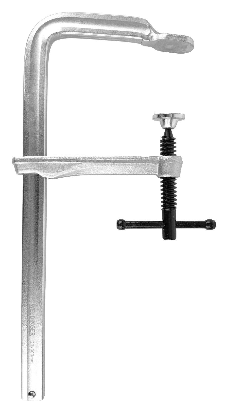 WELDINGER Schraubzwinge SET 2x WELDINGER Schlosser-Schraubzwinge Ganzstahl 120x300 mm, (Set, 2 St), 120 x 300 mm, Knebelgriff für große Spannkräfte