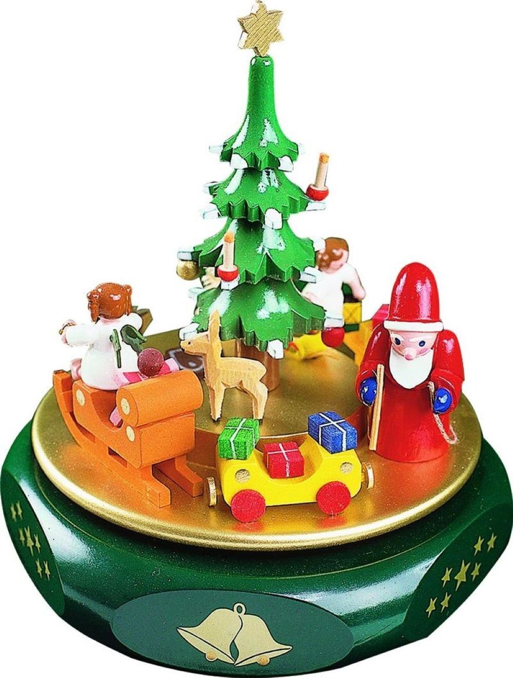 Richard Glaesser Spieluhr Spieldose Weihnachtsträume, Höhe: 17 cm, Handwerkskunst aus dem Erzgebirge