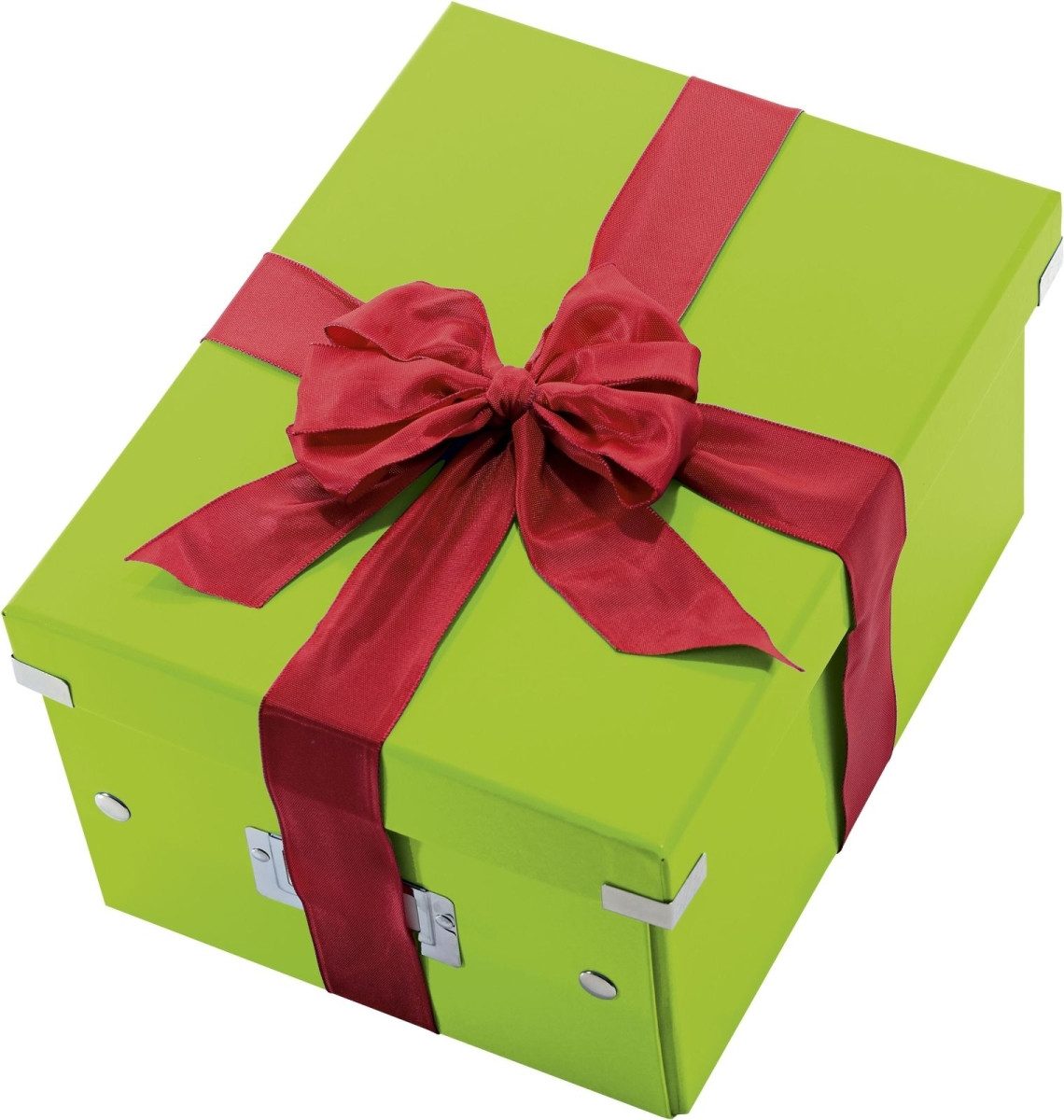 Aufbewahrungsbox Ablagebox Click & Store Wow A4 Graukarton grün.