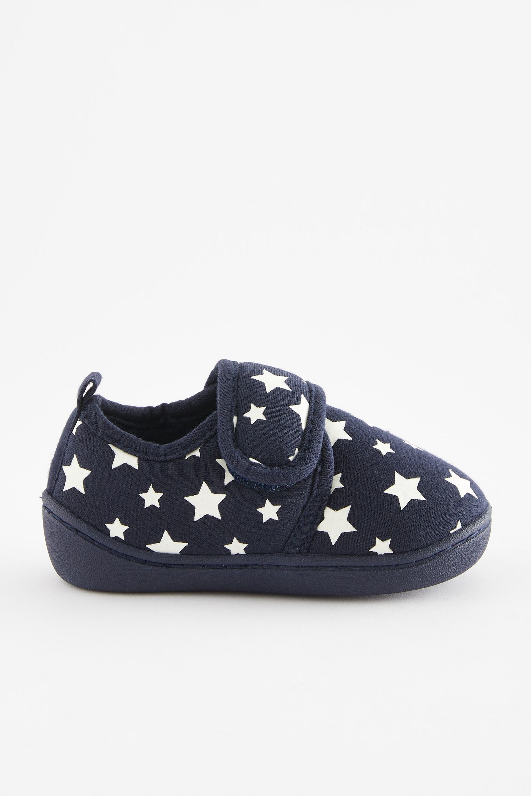 Next Hausschuhe mit Klettverschluss Hausschuh (1-tlg) Navy Glow in the Dark Star